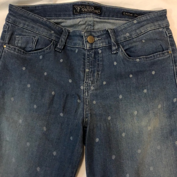 Polka dot skinny mid rise Guess jeans - Picture 4 of 7